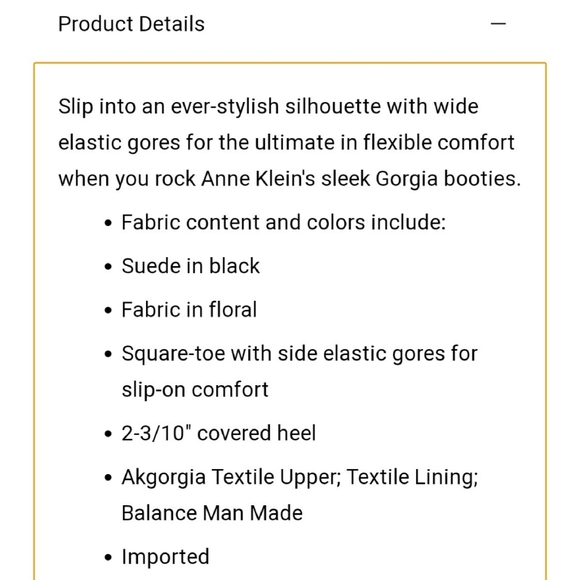 Anne Klein Gorgia Ankle Boots Black Floral 6.5 - Picture 2 of 8